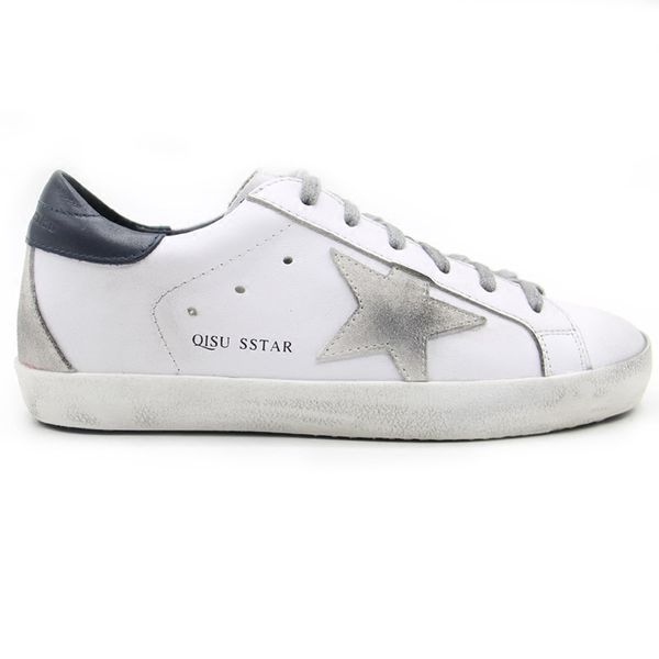 

De igner golden uper tar hi tar tarter francy donna leather ca ual hoe girl women men flat chau ure goo e donna white navy ivory tar