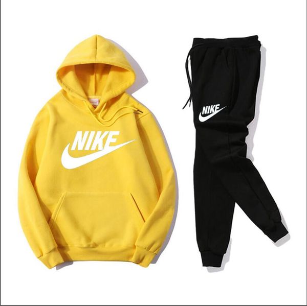 

горячий новый модельер sportswear вскользь nιke унисекс спортивной одежды мужчин женщин балахон бренд костюм высокого качества толстовка + б, Gray