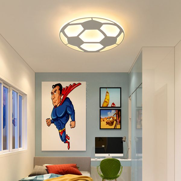Creative Ultra Thin Football Dream Chandelier For Bedroom Childroom Boy Room Home Deco Modern Led Chandelier Bedroom Hanging Lights Ceiling Lights