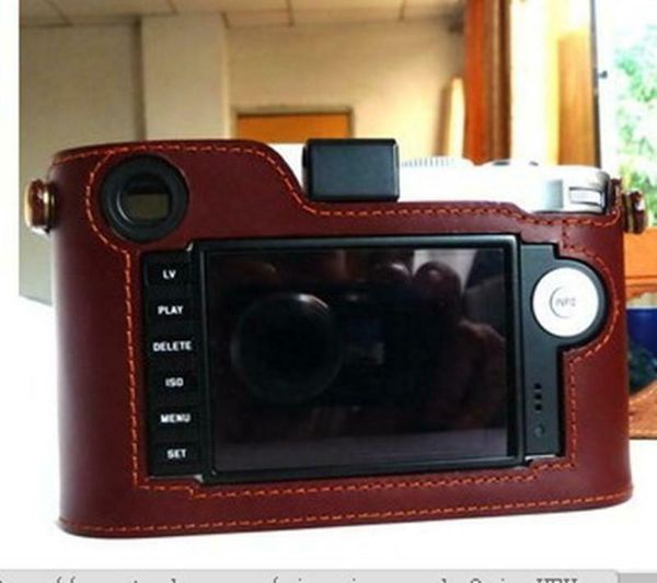 

genuine real cow leather half case bag for leica m240 mp240 mm246 md262