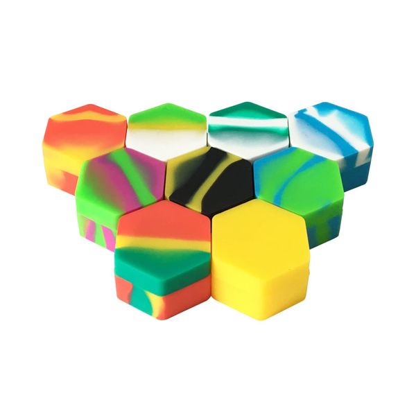 

hexagon silicone container jar for wax oil 26 ml large silicon concentrate containers moq 50 pieces