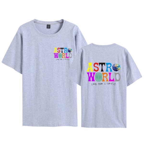 

new 2019 cross-border selling astroworld new fashion simple fashion men and women loose short-sleeved t-shirt, White