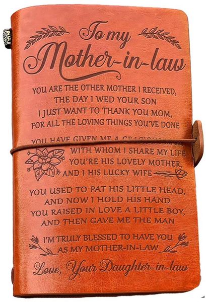 

для тещи кожаный журнал - спасибо ноутбук - 120 страница путешествия vintage journal diary sketch book gift, Purple;pink