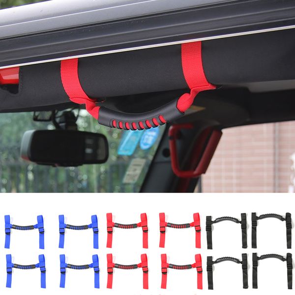 

roll bar mount side grab handle handles kit 4 doors for jeep wrangler jk 2007-2017 factory outlet high quatlity auto internal accessories