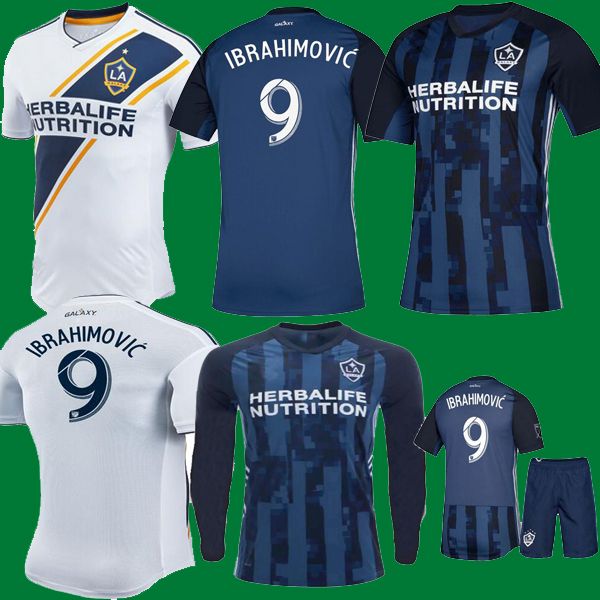 

New 2020 la galaxy zlatan ibrahimovic home white 2019 occer jer ey 19 20 la galaxy kid long blue giovani j do anto football hirt
