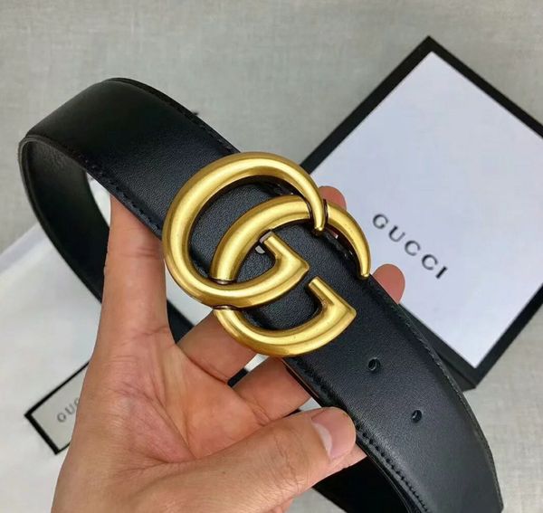 

belt designe r belts mens belts luxu ry belt leather belts womens big gold gg sbuckle belt, Black;brown