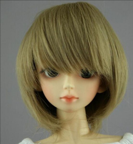 PERÜCKE Kostenloser Versand Blonde Kurze Perücke SD DOD DZ 1/3 BJD Dollfie 8-9