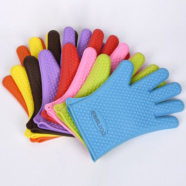 

silicone oven glove microwave glove high temperature heat proof glove non-slip oven mitts bbq grill gloves kitchen baking tool vt0528