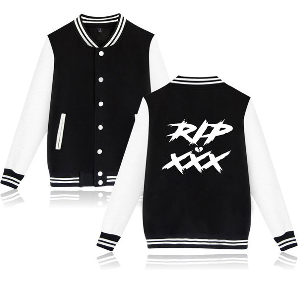 

2019 new rip xxx jacket xxxtentacion printed baseball jackets hoodie men children popular rap singer black pink hoodies xxs xxxl