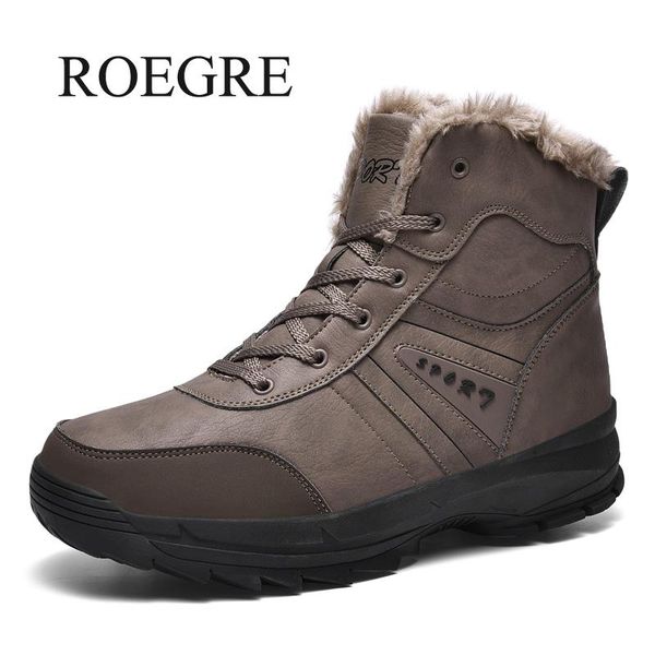 

2019 new genuine leather men boot fashion man winter snow boots keep warm boots plush ankle snow work shoes men's 48, Black