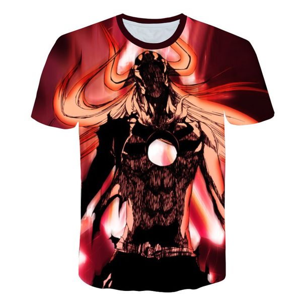 

classic anime bleach kurosaki ichigo harajuku t-shirt 3d printed women/men short sleeve t-shirt casual funny t-shirt k513, White;black