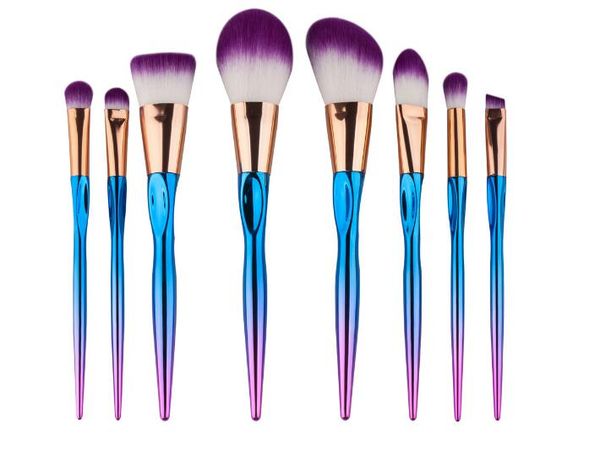 

beauty tools 8pcs makeup brushes set eyeshadow concealer plastic handle brush