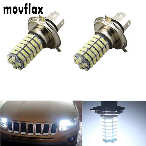 

2pcs hb2 h4 9003 white led car fog light bulb headlight high low beam 12v 6000k led fog lamp with 3528 120-smd leds