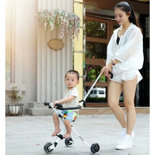 

lightweight folding baby stroller with pvc flash wheel guardrail