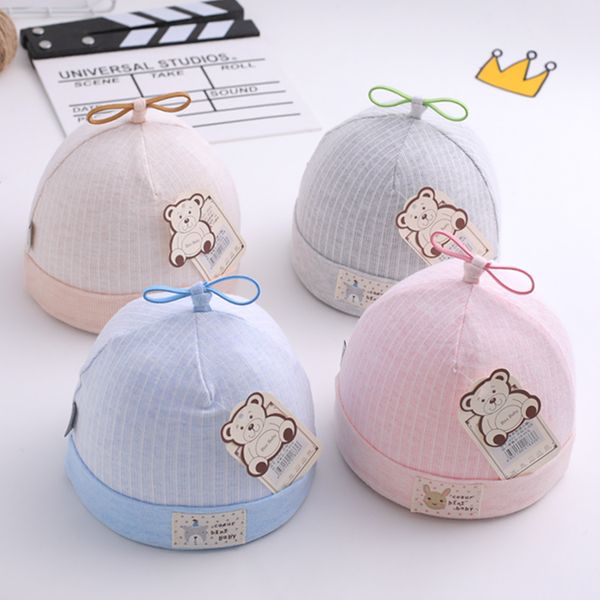 

newborn hat baby cotton thin section spring / summer warm cotton hat, Yellow