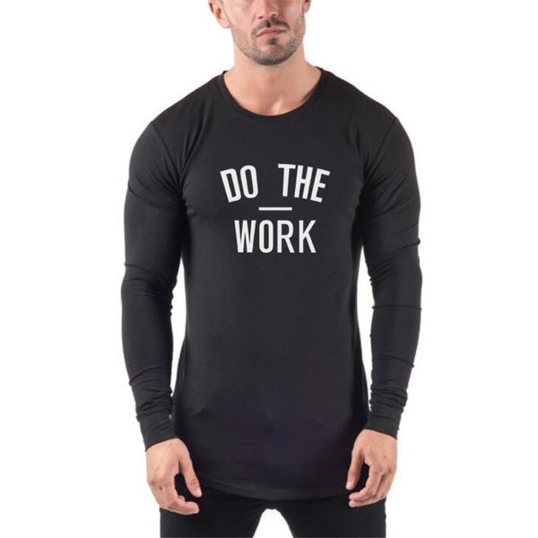 

2019 new running shirt men's rashgard long sleeve gym shirt sportswear compression dry fit shirts for men fitness sport t-shirts, Black;red