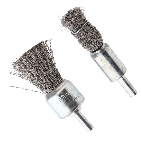 

2pcs 6mm shank pen shape polishing wire brush rotary power tools rust paint dust remover