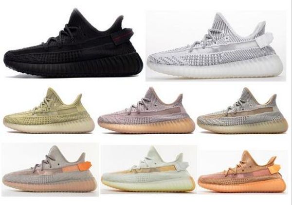 

2019 new v2 v3 cp9366 triple white zebra clay uv light kanye west sneakers trainers mens women running shoes designer sneakers 36-46