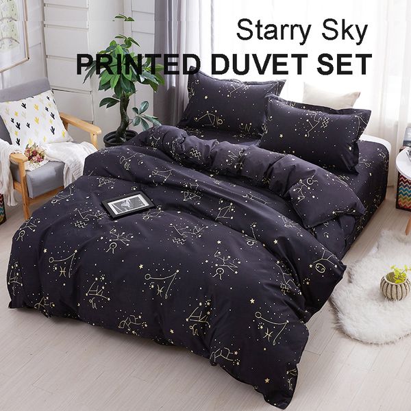 

starry sky bedding set bed sheet bed linen for kids boys baby adults beddings and sets duvet set winter home textile 3/4 pcs