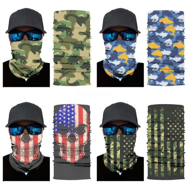

8 style face mask seamless magic skull skull scarf cycling riding mask skerchief outdoor party masks y1i33 #171#307, Blue;black