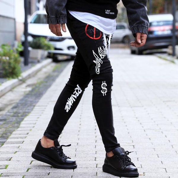 

черная полная исправленный denim streetwear оригинального бренд, Blue