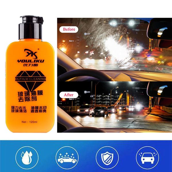 

120ml car glass oil film remover bird droppings cleaning agent automotive supplies strong decontamination clear glass#p20