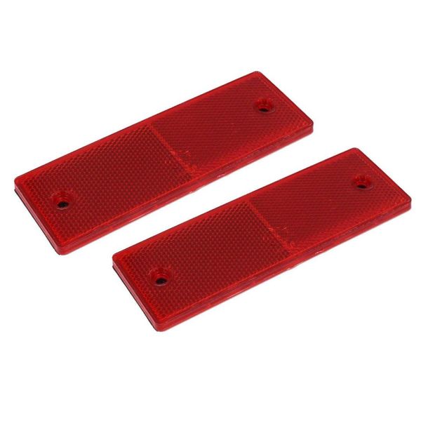 

uxcell motorcycle car truck rectangle safety brake reflector caution warning plate 2pcs