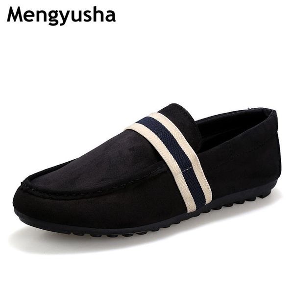 

fashion men shoes faux suede leather men casual shoes for male new 2018 spring autumn, Black