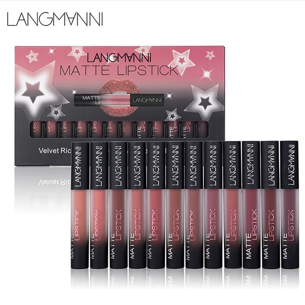 

liquid matte lipstick makeup tint long lasting waterproof red velvet lip gloss nude lip kit maquiagem set
