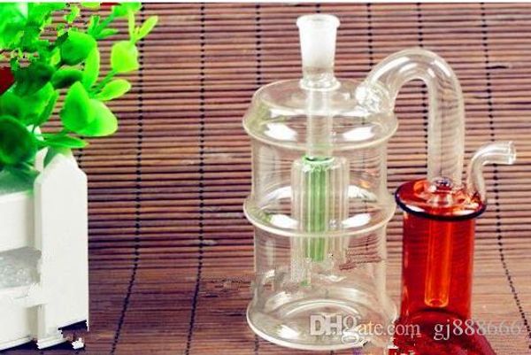 Gêmeo Hookah Tomada, Atacado Bongs Oil Burner Pipes tubulações de água Cachimbo de vidro plataformas petrolíferas fumadores frete grátis