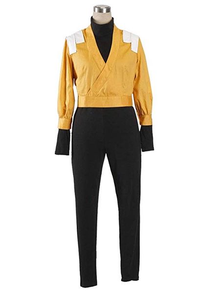 

anime bleached female role playing suit yellow cosplay uniform, Black