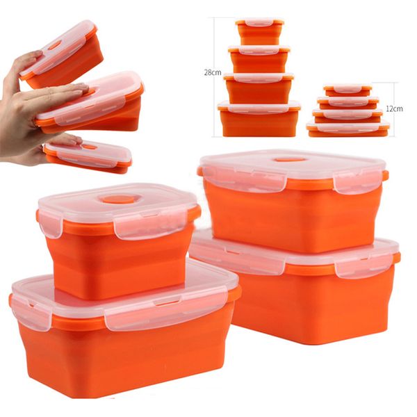 

folding lunch boxes food storage containers with lids microwave refrigerator fresh er box dinnerware 1200ml/350ml/500ml hh7-1470