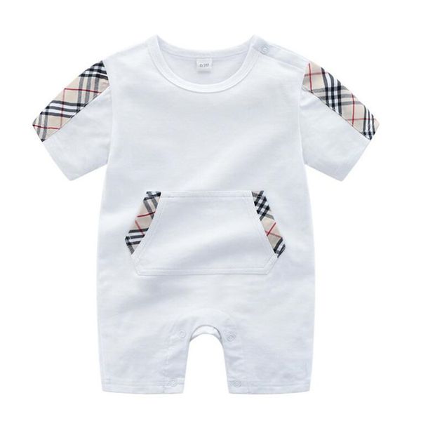 

Baby Luxury Designer Jumpsuits Bag Printed Newborn Clothes Toddlers Fashion Rompers Kids Short Sleeve Baby Rompers