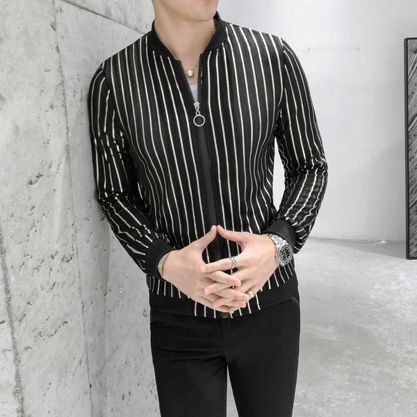 

fashion sunscreen night clothes hairstyle division jacket sociology loose coat summer man chaqueta hombre sunscreen clothes, Black;brown