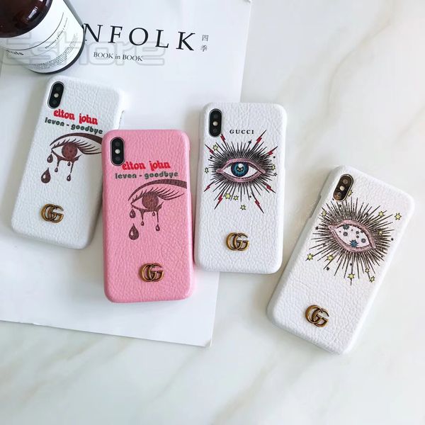 

brand eye fashion printing phone cover for iphone 11 11pro xs max xr x 7 8 7plus 8plus 6s plus hard tpu leather skin shell for iphonexs case