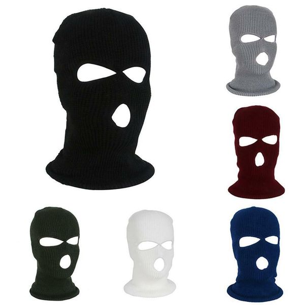 

army tactical mask 3 hole full face mask ski winter cap balaclava hood new