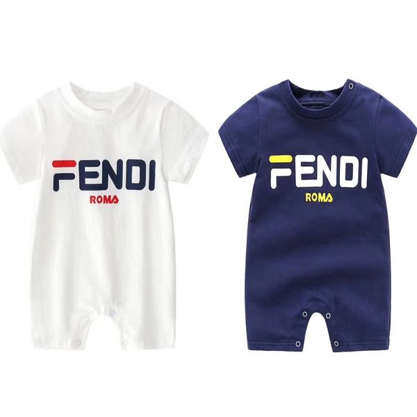 

INS хлопок удобные с короткими рукавами для мальчиков и девочек детская цельная од