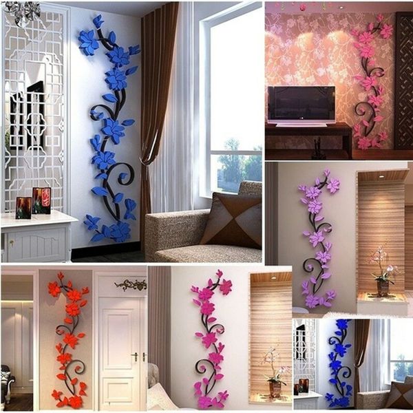 

3d rose flower rattan шаблон стены наклейки для прихожей гостиная коридора decor