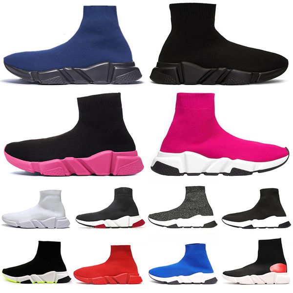 

paris fashion brand luxury speed trainers runner triple-s white black socks shoes glitter flat sock boots gypsophila casual shoes 36-45, White;red