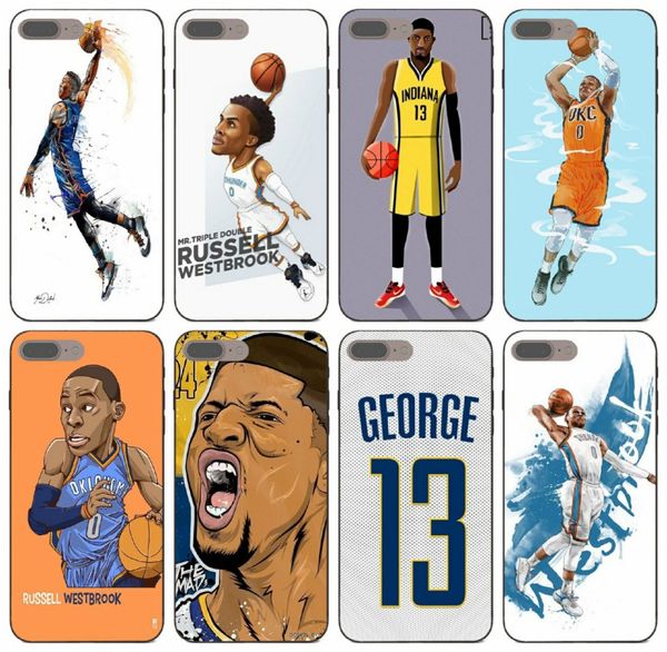 

tongtrade] paul george 13 westbrook 0 case for iphone 11 pro max x xs xr 6s 5s 5c plus samsung a5 huawei y3ii y5ii y6ii redmi note 5a case