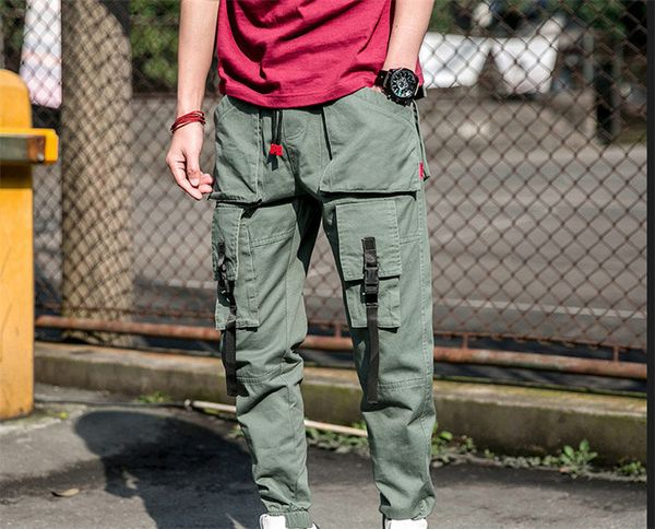 

desginer мужские комбинезоны бренд красивый повседневный 2019 новый джокер мода корейский, японский, американский и гонконг стиль моды роско, Black