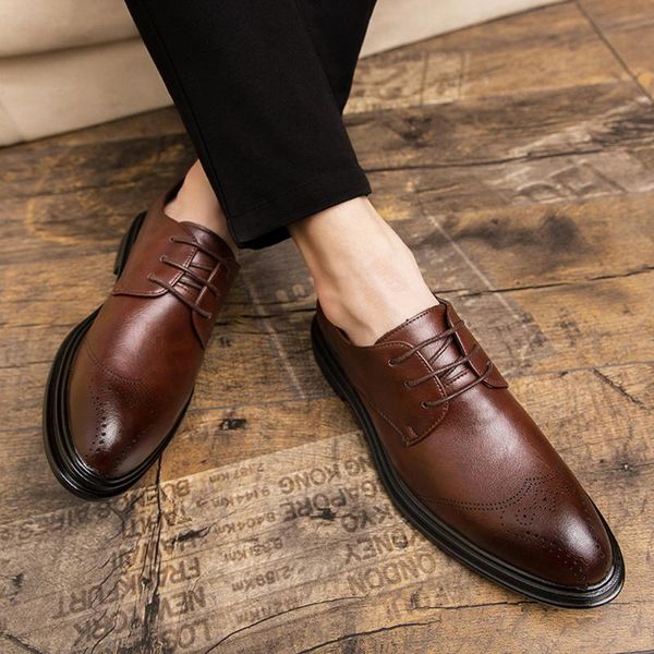 

men's leather dance shoes business pointed paint leather bright fashion shoes sapato feminino plataforma outono#4