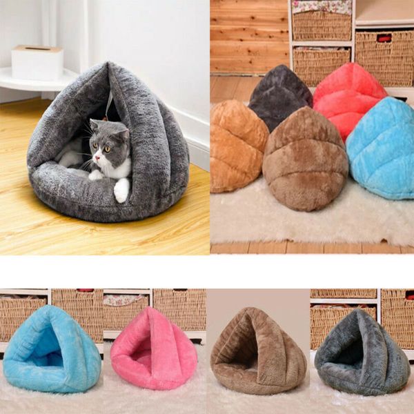 

pet dog cat bed house warm soft mat bedding cave basket fleabag washable nest