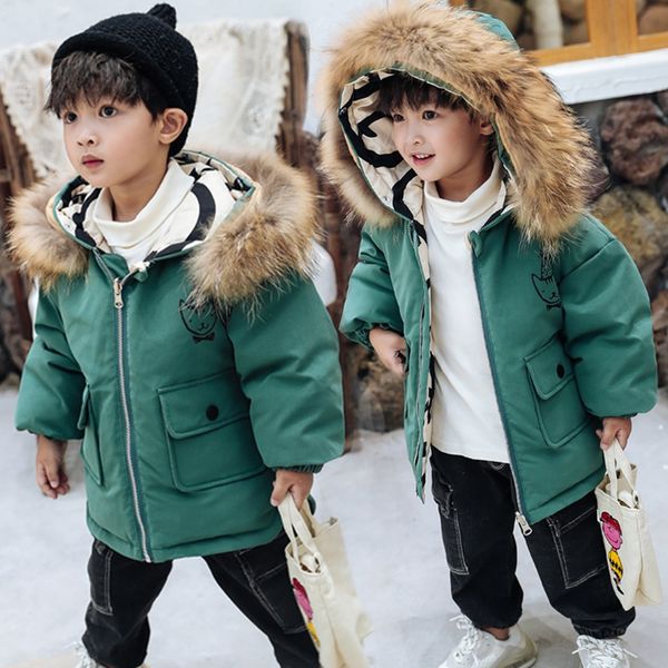 

reverse wear winter coat boys clothing 2-5 years duck down jacket girls and boys clothes children clothing outerwear winter jackets coats, Blue;gray