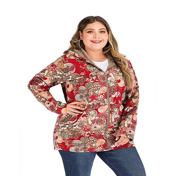 

mujer womens coats winter warm outwear print hooded sweatershirts ladies coats pockets vintage oversize hasp coat camisolas, Black