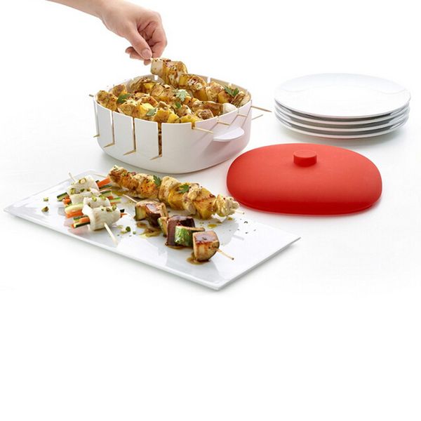 

silicone kabob cooker mini skewers maker for kebab tikka maker with bamboo stick