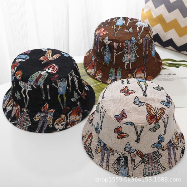 

ins popular printed bucket hat fashion women hat sun beach hats mens outdoor travel hats cotton fishing hunting