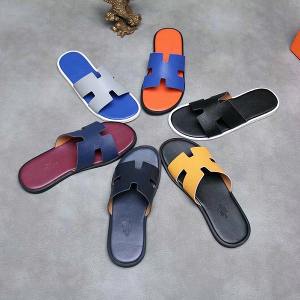 

19ss pantoufle hommes luxury designer paris french sandals 2018 fashion flat-bottomed comfortable sandals 2019 hausschuhe slippers flip flop