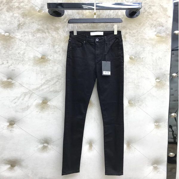 

2019 взлетно-посадочная полоса дизайнер высокого класса повседневные джинсы женщины вышивка карманные заклепки прохладные джинсы брюки уличн, Blue