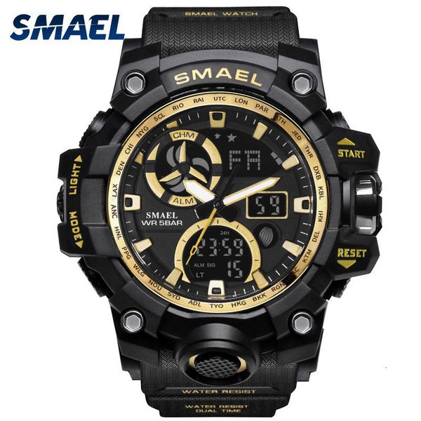 

new smael christmas army clocks digital backlight male military watch of men led wristwatches 1545c military, Slivery;brown